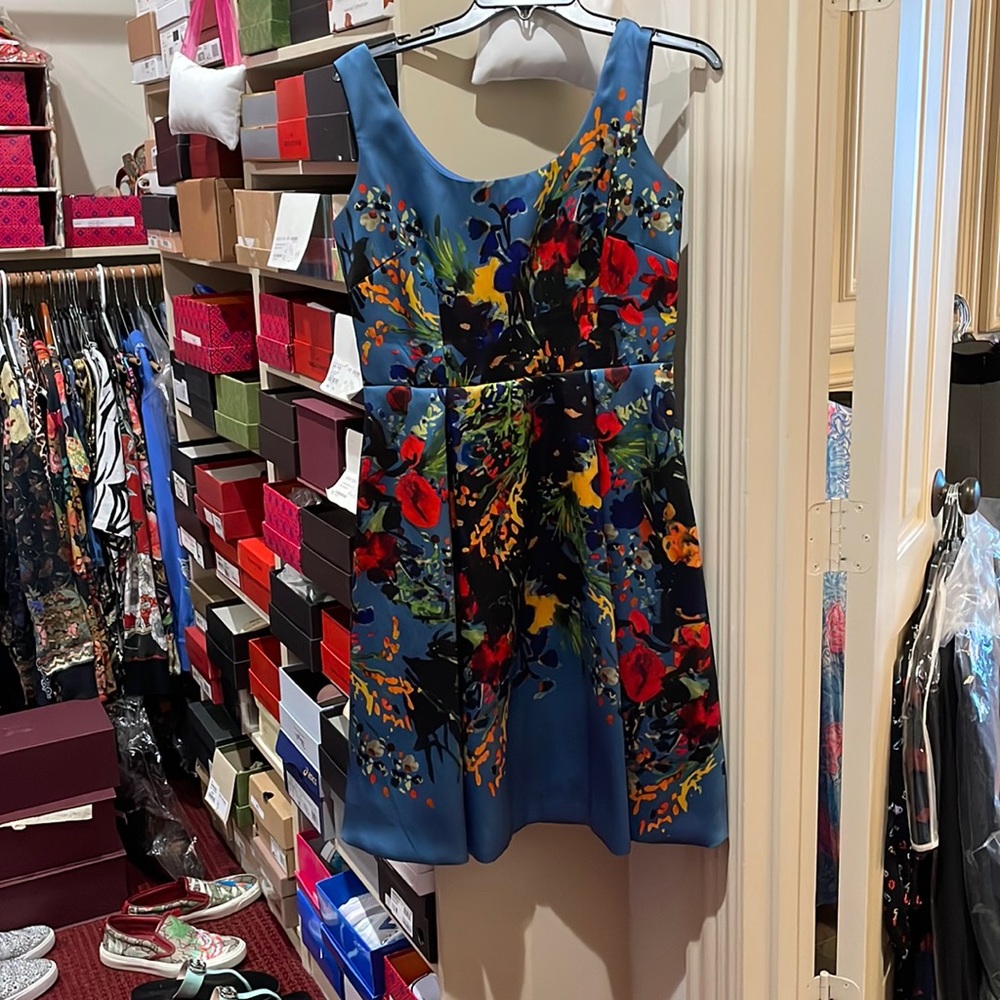 David Meister sleeveless midi dress